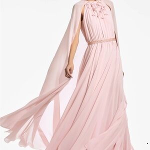 Sachin + Babi Elegant Pink Maxi Dress with Cape